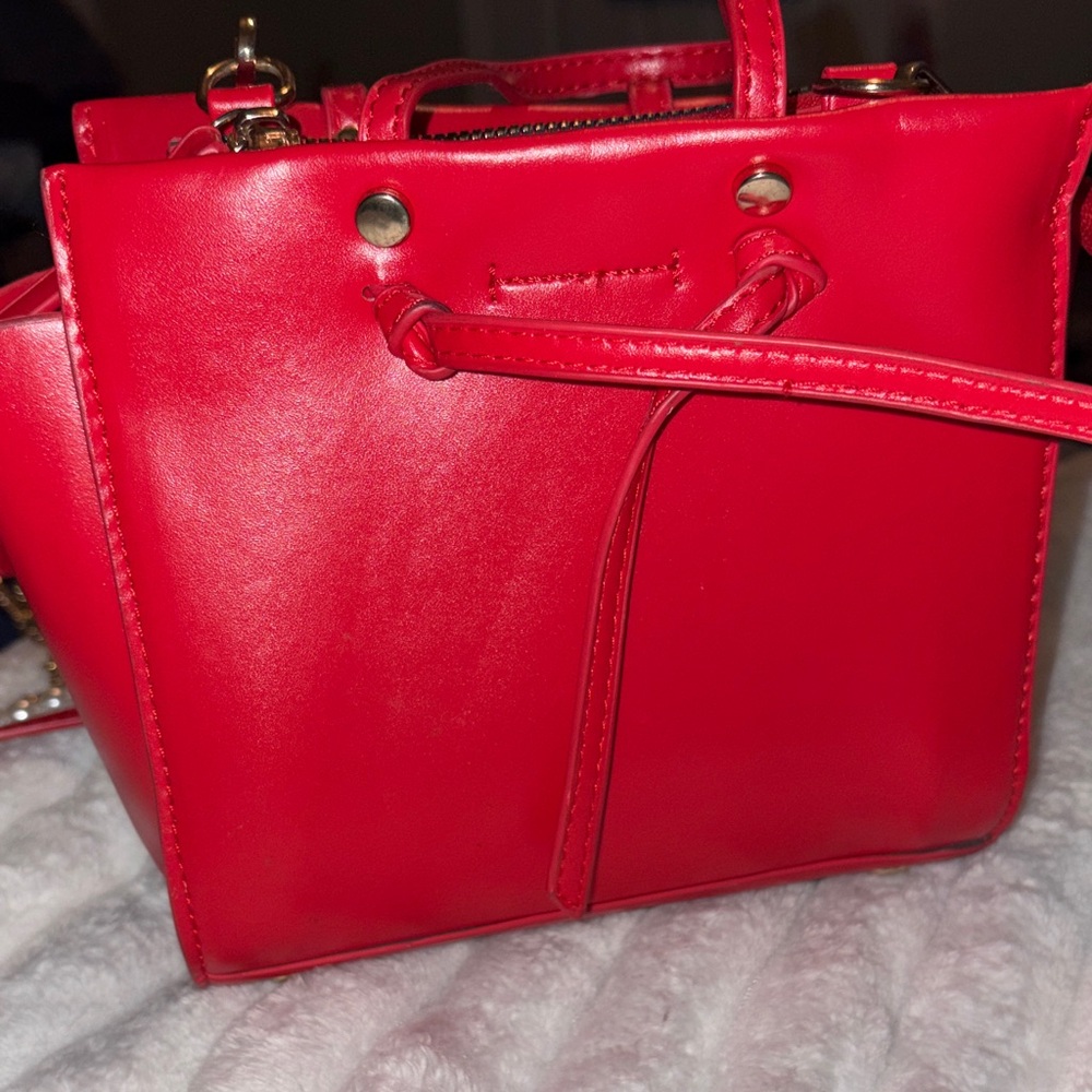 Red Leather Women's Handbag
